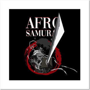 afro samurai warrior - black power Posters and Art